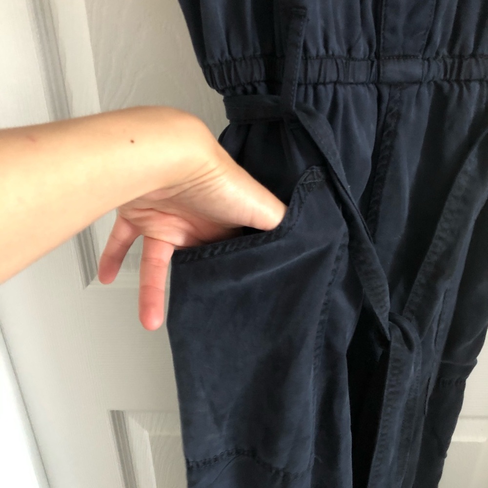 Anthropologie Hei Hei Navy Chambray Jumpsuit - Picture 6 of 8